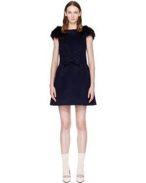 ShuShu/Tong Bow Pucker Waist Minidress - Blue