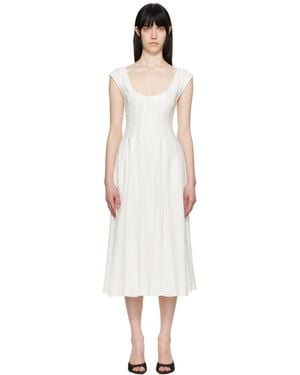 【関税込み】GUIZIO レッド Margaux ミディアムワンピース GUIZIO Margaux Midi Dress in Red Love | REVOLVE