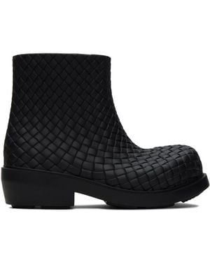 Bottega Veneta Rubber Fireman Ankle Boots - Black