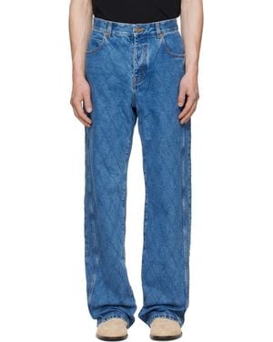 Balmain Loose Denim Jeans - Blue