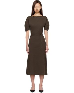 Lemaire Off Shoulder Midi Dress - Black