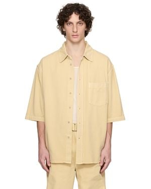 Lemaire ベージュ S/S デニムシャツ - ナチュラル