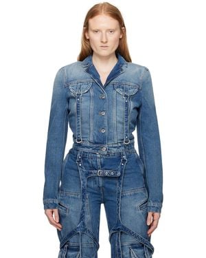 Off-White c/o Virgil Abloh Denim Jacket With Harness Details - Blue
