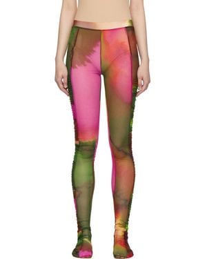 Dries Van Noten Purple Ruffled Tights - Red