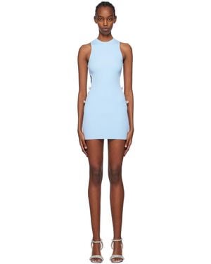 Mach & Mach Blue Crystal-cut Minidress - Black