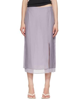Rag & Bone Suki Organza Midi Skirt - Purple