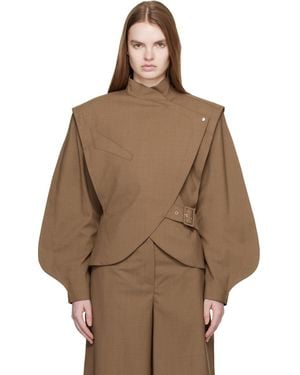 Mugler Super Fine Mela Jacket - Brown