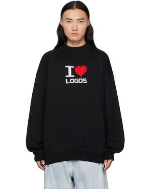 Vetements ブラック I Love Logos セーター