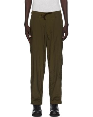 Y's for men Khaki Side Tuck String Cargo Pants - Black