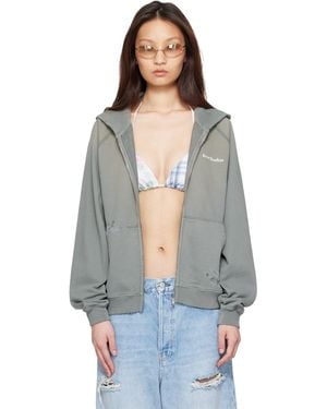Acne Studios Khaki Mended Fleece Hoodie - Multicolour