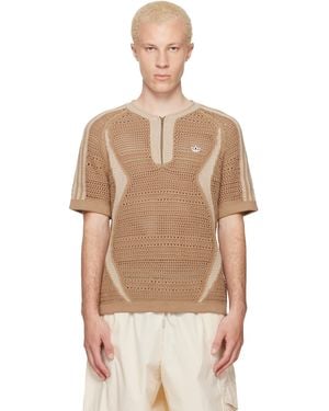 adidas Originals Tan Edison Chen Edition Clot Knit Jersey T-Shirt - Natural