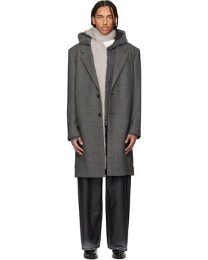 Acne Studios Single-Breasted Wool Coat - Black