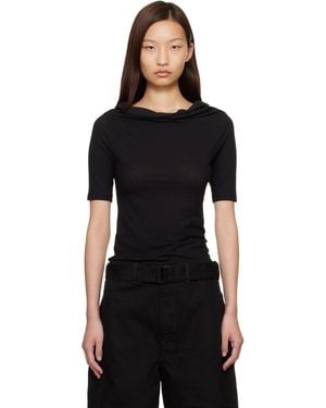 Lemaire Short Sleeve Twisted T-Shirt - Black