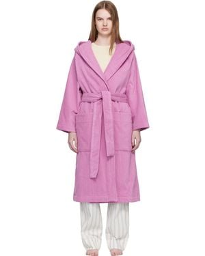 Tekla Terry Hooded Bathrobe - Pink
