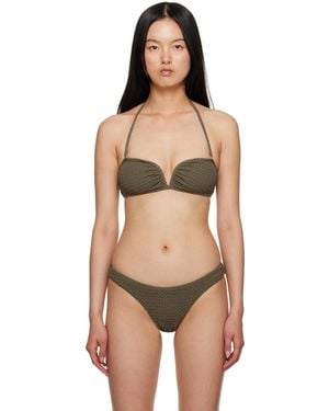 Nanushka Khaki Merve Bikini Bottoms - Black