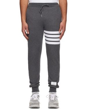 Thom Browne Classic Loopback 4-Bar Joggers - Black
