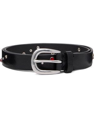 Paul Smith Leather Studded Belt - Black