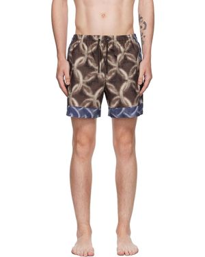 Dries Van Noten Printed Swim Shorts - Black