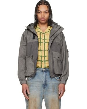 ANDERSSON BELL Tie-Dyed Beach Shell Jacket - Black