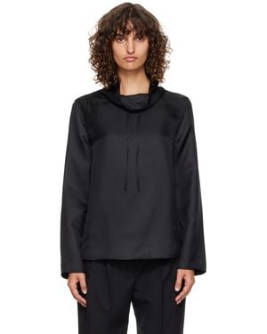 Loulou de Saison Cyna Silk Blouse - Black