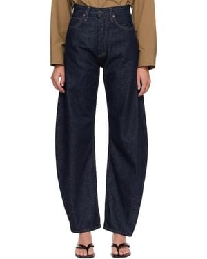 Agolde Luna High Rise Pieced Taper Jeans - Blue