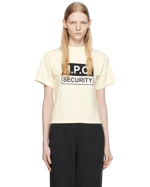 Heron Preston オフホワイト H.p.c. Security Tシャツ - ブラック