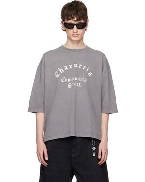 Willy Chavarria 'Chavarria Community Center' Buffalo T-Shirt - Grey