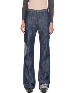 Edward Cuming Circle Window Jeans - Blue