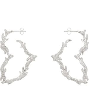 Collina Strada Flame Heart Earrings - Black