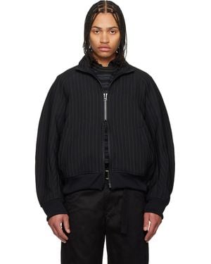 Sacai Matelasse Twill Jacket - Black