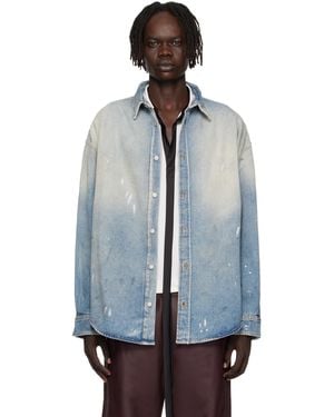 Acne Studios Button-Up Denim Shirt - Black