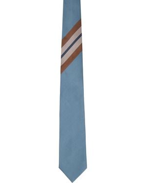 Dries Van Noten Printed Silk Tie - Black