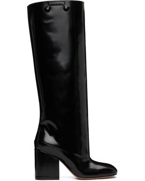 Marni Bottes Hauteur Genou Noires En Cuir