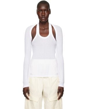 Dion Lee White Modular Long Sleeve T-shirt - Black