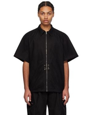 lesugiatelier Mesh Overlay Shirt - Black