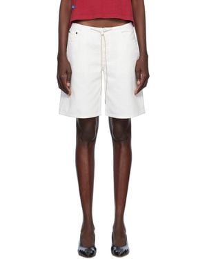 Still Here Cool Denim Shorts - White
