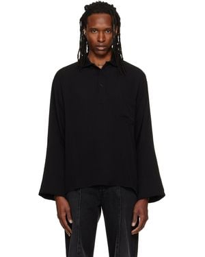 ALAINPAUL Long Sleeve Polo - Black