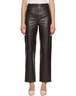 Loulou de Saison Cobe Lds Leather Trousers - Black