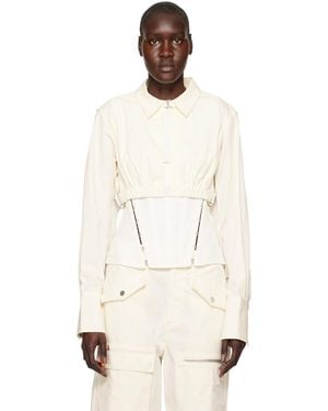 Dion Lee Off-white Safety Slider Shirt - Natural