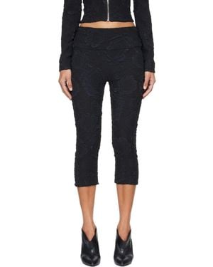Petra Fargerstrom Ssense Exclusive Floral Cropped Leggings - Black