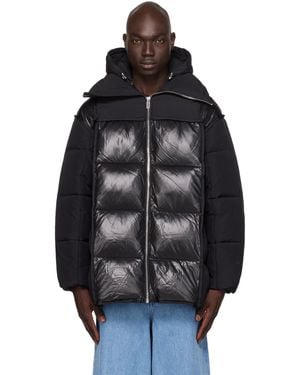 Ganni Panelled Puffer Jacket - Black