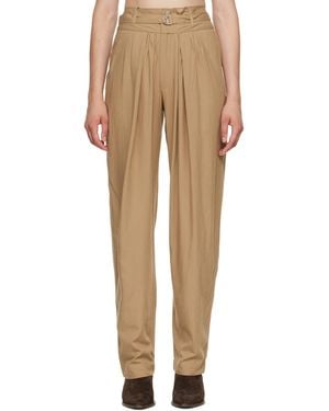 Isabel Marant Tan Celia Trousers - Natural