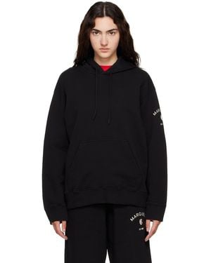 MM6 by Maison Margiela Mannequin-Print Hoodie - Black