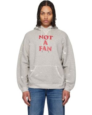 R13 'Not A Fan' Oversized Hoodie - Grey