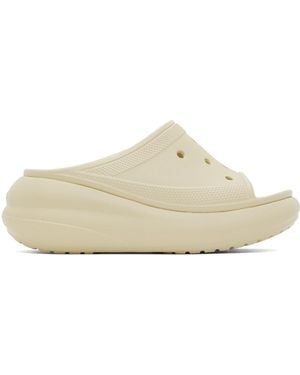 Crocs™ オフホワイト Crush スライド - ブラック