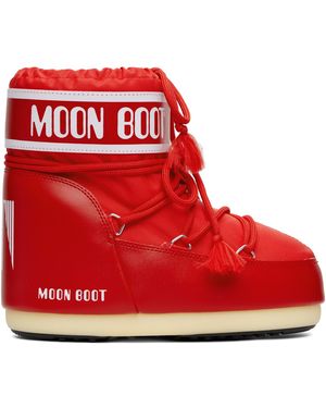 Moon Boot Icon Low Nylon Boots - Red