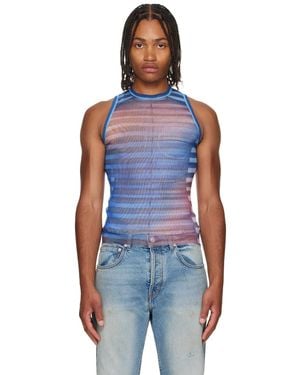 Jean Paul Gaultier Twisted Double Layered Tank Top in Black for