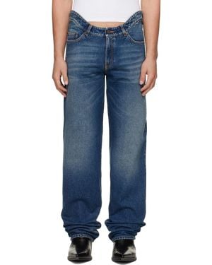 Jean Paul Gaultier 'The Jpg Curved Denim' Jeans - Blue
