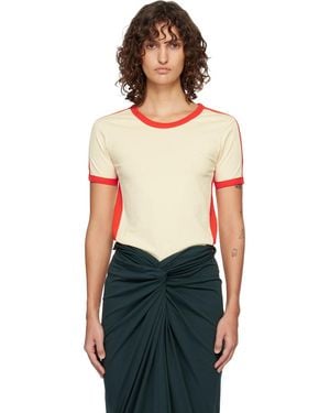 Dries Van Noten Off- & Fitted Contrast T-Shirt - Black