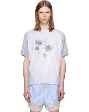 GmbH T-Shirt De Style Maillot De Football Nettles Blanc Et Gris